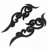 Kód: 39394 Páros csipke 16x5cm - BLACK - FEKETE